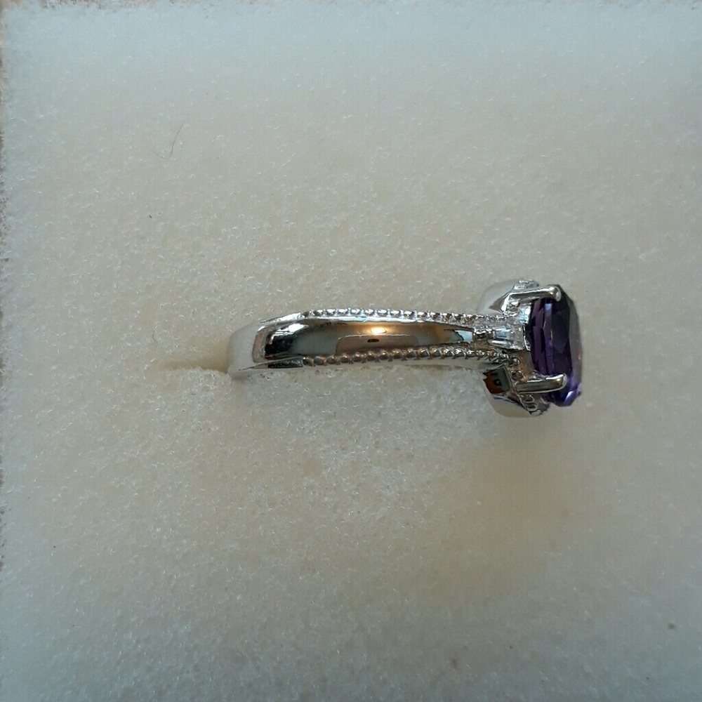 AMETHYST STERLING SILVER RING - Picture 2 of 3